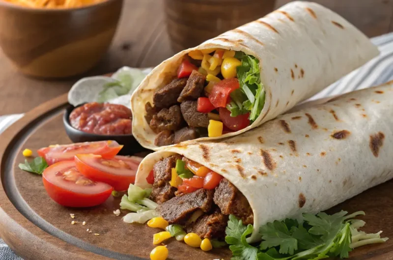 طريقة تحضير بوريتو اللحم بالخضار – لذة مكسيكية لا تُقاوم!