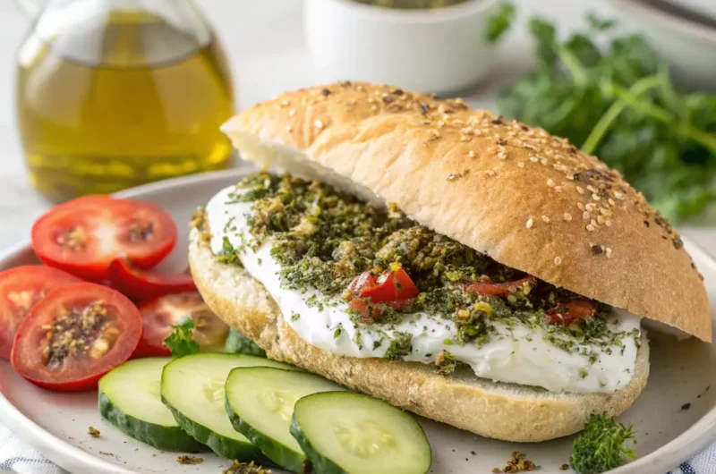 طعم الصحة في كل قضمة: سندويتش اللبنة والزعتر