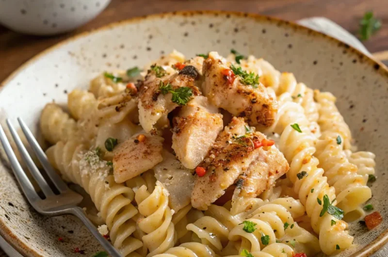 دجاج بالثوم والزبدة مع باستا ألفريدو سبايسي: طبق يأسر القلوب
